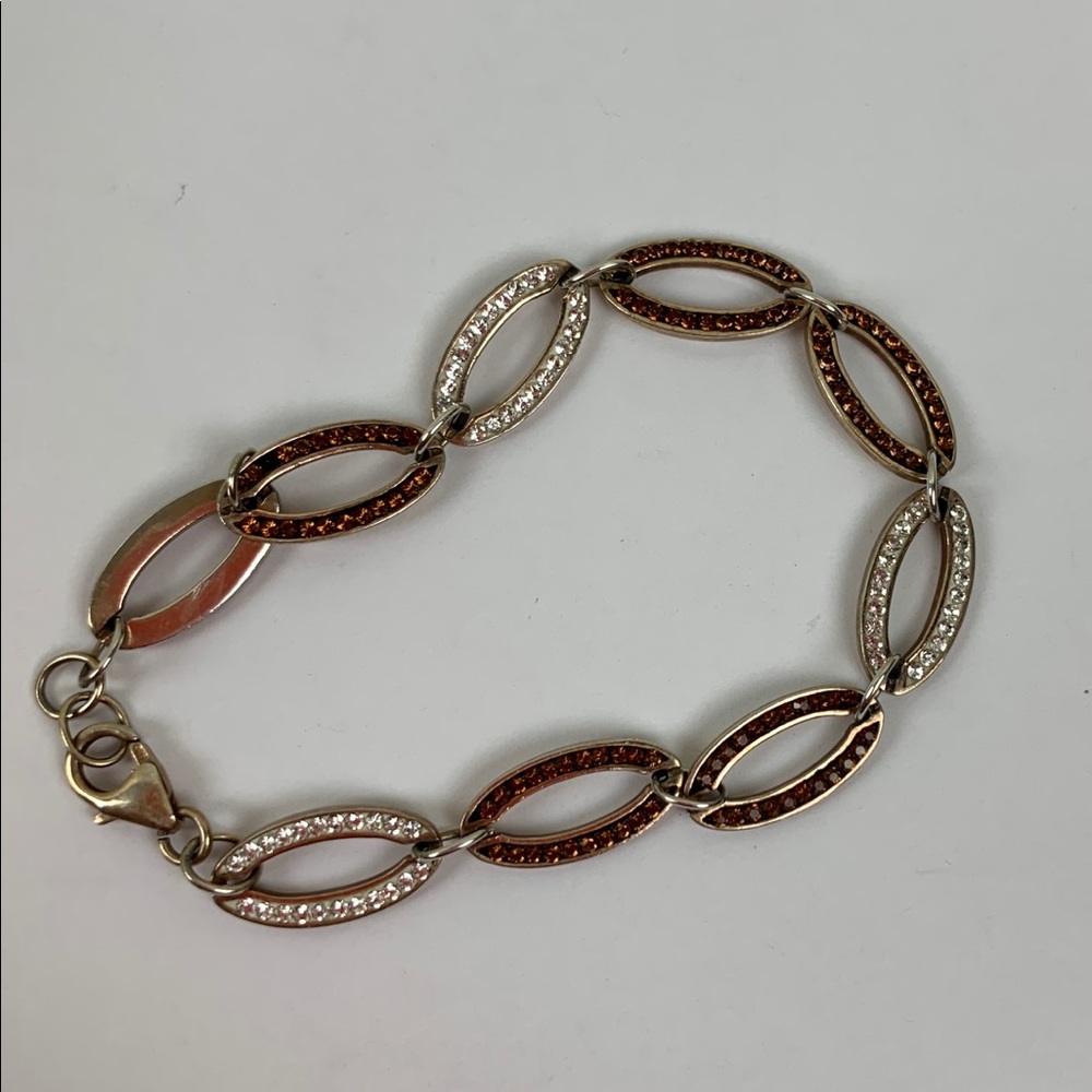 Silver Rhinestone 7” Bracelet - Picture 2 of 6